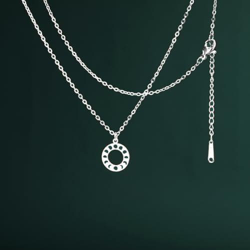 Amaxer Anello in Acciaio Inossidabile per Donna Anello con Luna Celtica Irlandese Regolabile (Oro