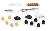 Das i825 Mini-Lavalier-Mikrofon Kit von MicW mit Kugelcharakteristik für mobile Geräte mit umfangreichem Zubehör ist, unauffällig und klangstark.