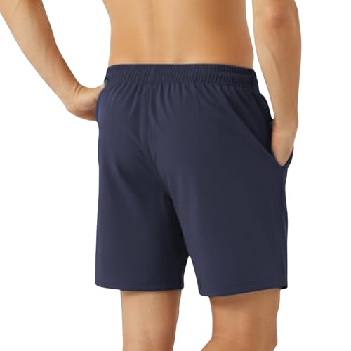 Image of NINQ Workout Half Pant for Man | Gym Shorts for Men with Drawstring Waist & 2 Zipper Pockets | Stylish Lightweight Shorts Pant for Men Sports