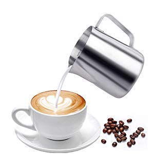 THW Stainless Steel Milk Frothing Latte Pourer Cappuccino Coffee Jug, 350 ML 3