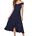 Produktbild LA ORCHID Laorchid Damen Kleider Vintage 50's Abendkleid Brautjungfernkleid Cocktailkleid Hochzeitkleid Partei Blau M