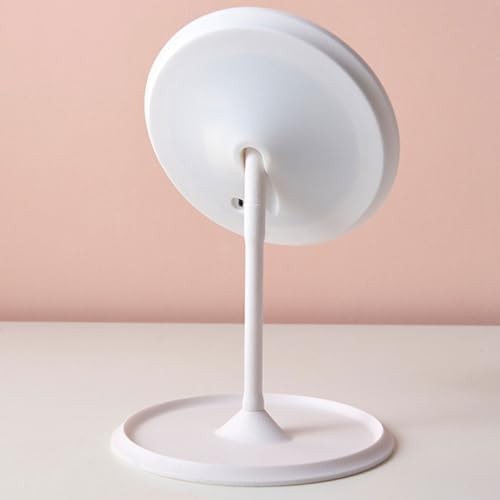 Espejo de maquillaje LED portátil ABOOFAN con luz ajustable miniatura 6