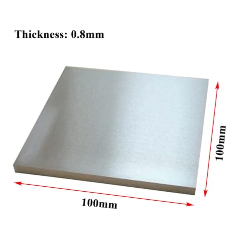 WSYCWG 0.8×100×100mm, 99.9% Pure Nickel Sheet 0.3×100×100Mm-0.8×100×100Mm for Nickel Plate Nickel Electroplating Lab Research Science Project