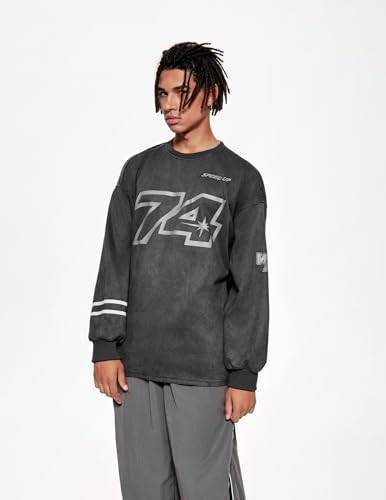 Vamtac Oversized Sweatshirt Vintage Crewneck Streetwear Graphic Pullover Long Sleeve Round Neck Tops3