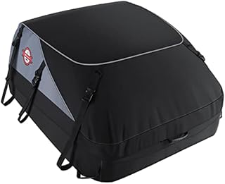 Sailnovo 20 Cubic ft Car Roof Bag Top Carrier Cargo Storage Rooftop Luggage Waterproof Soft Box Luggage Outdoor Water Resistant for Car with Racks,Travel Touring,Cars,Vans, Suvs