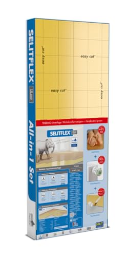 SELITFLEX 10 mm Thermo - Verlegeunterlage für Parkett und Laminat mit Feuchteschutz (6 m² + Tape)