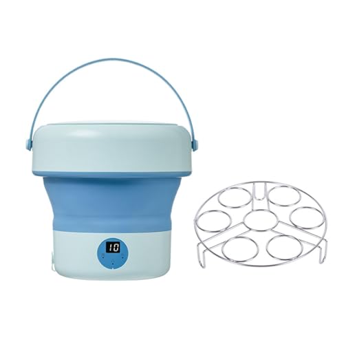 Vjsujehgy Enchufe UE, Lavavajillas Plegable Hogar Pequeño Mini Turbo Lavavajillas Limpiador de Frutas y Verduras Mini Lavavajillas Azul