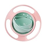 Song Qing Magic Gyro Bowl 360 Degree Rotate Spill-Proof Bowls with Lid Plastic Creative Dishes Practice Feeding Bowls