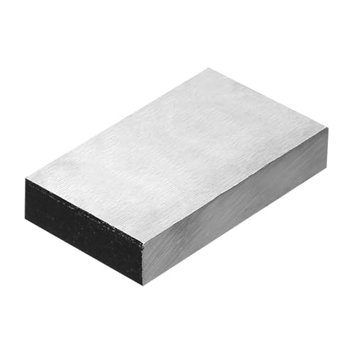 PATIKIL 30x50x10mm Steel Bench Block Steel Block Metal Bench Block No Holes Matched Hardened Steel Flat 123 Blocks Precision Ground Milling for Jewelry Making Stamping Tool Rectangle