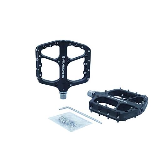 Alaudark Rock MTB Bike Pedals Bicycle Cycling Pedals for DH Downhill Enduro All Mountain,Lightweight Non-Slip Platform Large Pedals,Sealed 3 Bearing Flat Pedals