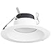 Sunlite 87734-SU LED 10-Inch CCT Round Color and Power Selectable Recessed Light Fixture, Dimmable, Multi Volt, 30K/35K/40K Color Temperature, ETL Listed, Energy Star White Finish