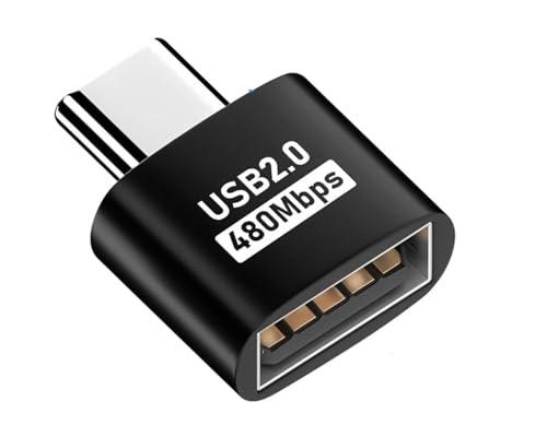 Image of ETZIN USB C to USB 2.0 Adapter (2 Pack), USB Type-C to USB Female Adapter OTG for MacBook Pro 2021, MacBook Air 2020, iPad Pro 2021, More Type-C Devices (EPL-1293CC)