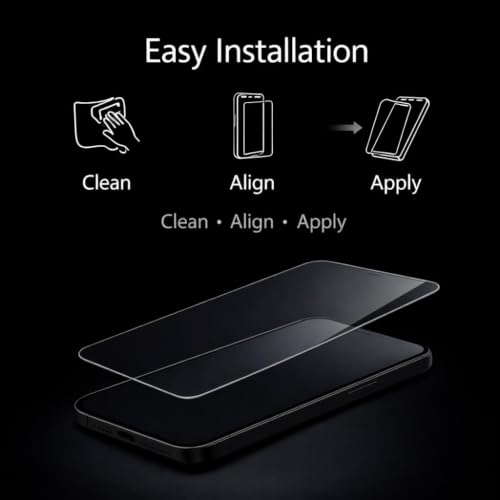 Image of Tempered Glass Screen Protector Compatible with Samsung Galaxy M47 5G / Samsung Galaxy M47 with Edge-to-Edge Coverage and Easy Installation Kit