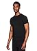 RBX Active Black Crewneck Undershirts for Men, Short Sleeve Soft and Breathable 2-Pack Moisture Wicking T-Shirts Black L
