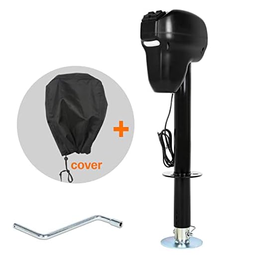 Weize 5000 Lb Power Tongue Jack, Heavy Duty Electric Trailer Jack with 600D Polyester Protective Cover, 29-1/2" Clearfloor Lift, 12V DC