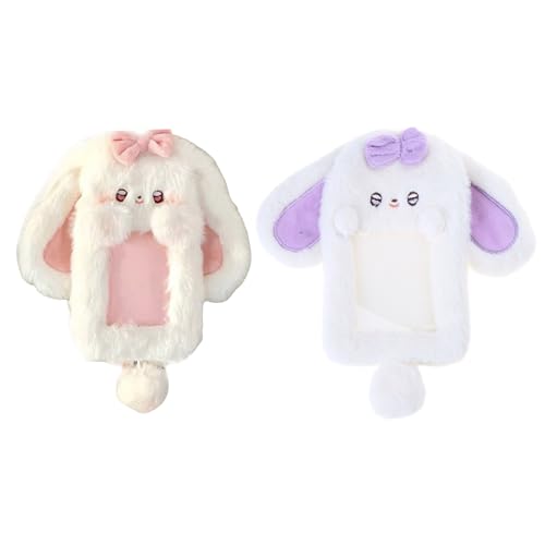 Plush Rabbits Card Holder Lovely Photo Card Holder Cartoon Animal Card Sleeve4