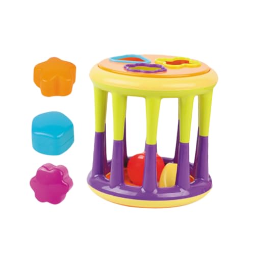 GALPADA Bloques de Construcción de Plástico para Bebés Sonajero Combinado con Bolas y Formas Juguete Educativo para Niñas Edad Preescolar Desarrollo Visual y Coordinación Manual