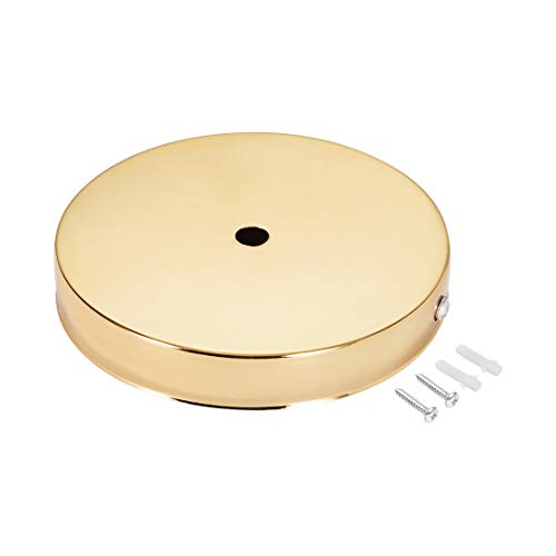 Image of uxcell Retro Light Canopy Kit Wall Sconce Lamp Plate Fixture 120mm 4.7Inch Champagne