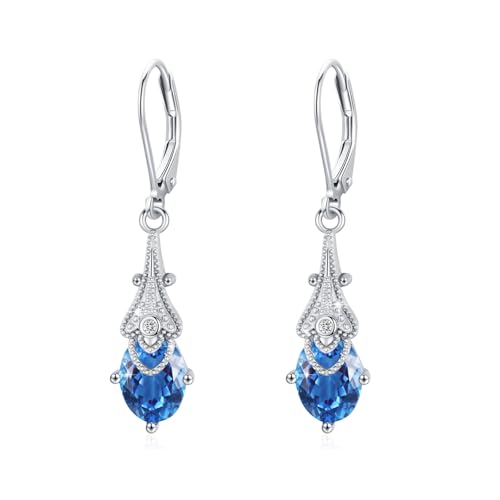 Boucles d'oreilles argent 925 et pierre de naissance luxe durable féminin