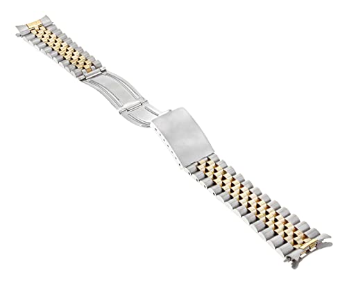 Ewatchparts 20Mm 14K Gold Jubilee Watch Band Compatible With Rolex Datejust 1601 1603 16233 16234 T/Tone #TOP2