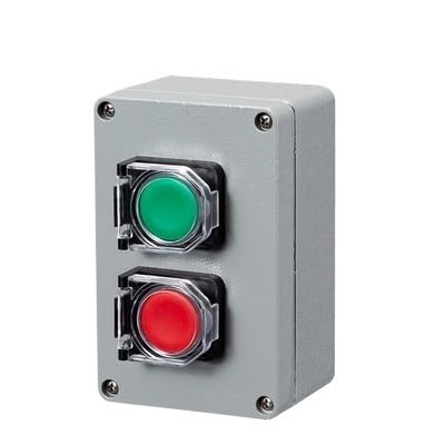 QOYCEPVNH Arrow Symbol indicates Start and Stop self-Reset Momentary Waterproof Button Box Switch Emergency Industrial Control(45697)