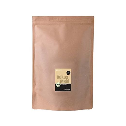 wohltuer Bio Cocco Farina | senza glutine, colesterolo libero, sostanze nutritive Reich | Low Carb Food | vegetariana e Vegan | versatile alimentare in gepruefter Bio di qualità