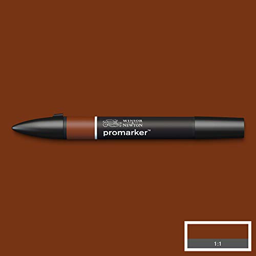 Image of Winsor & Newton Promarker, Alcohol Based Markers, Henna (O225), Double Tipped Drawing Marker Set for Artists, Graphic Designers, Illustrators - Chisel & Fine Twin Tip, Streak Free Coverage