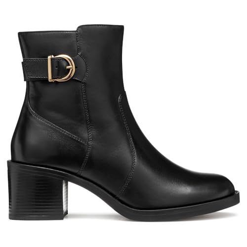 Geox D Serilda 60, Bota de Tobillo Mujer, Negro, 39 EU