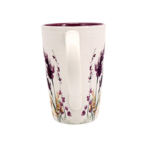 Taza de café de cerámica 17 oz con diseño floral Godmother miniatura 4