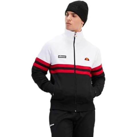 ellesse Men's Rimini Zip Jacket in White Cover