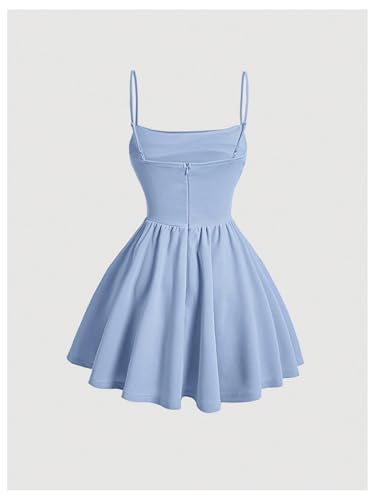 Floerns Girl's Ruched Bust Sleeveless Cami Dress Ruffle Hem Dress2