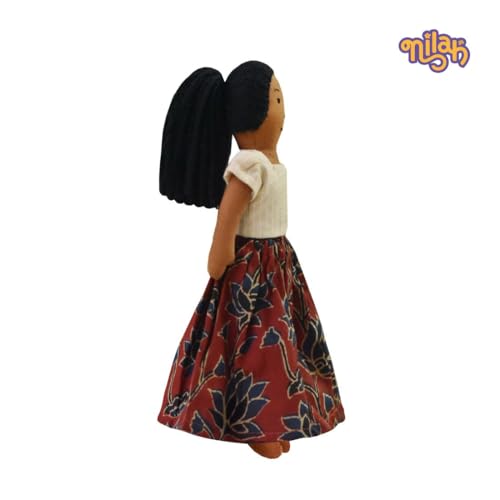 Image of Nilah's Younger Sister Malar Soft Doll for Girls - Fabric Doll with Everyday Play Dress | Safe Cloth Doll for Kids