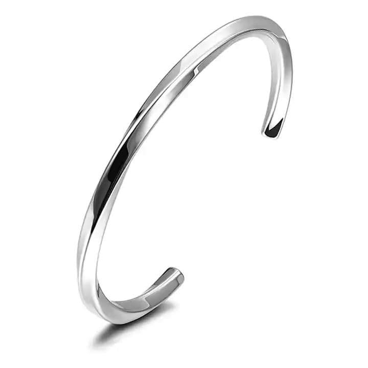 MIAMIBracelet for Men girls women Boys brother boyfriend gents Fashion Silver Bracelet for Boys Stainless Steel stylish hand cuff Kada for men Cuff accessories mens Bracelets adjustable M455