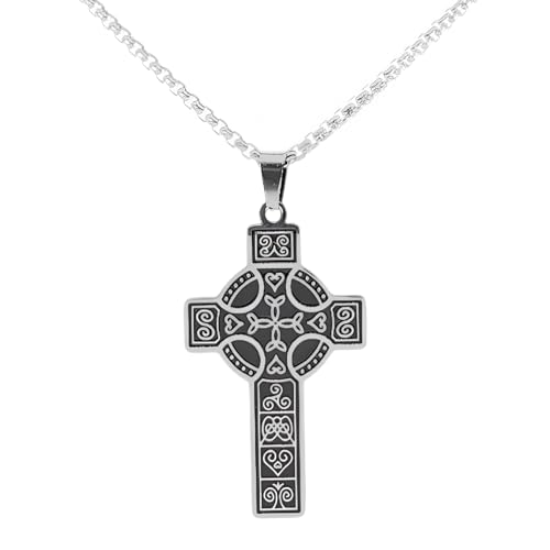 Collier croix celtique homme argent parfait comme cadeau d'anniversaire pour femme et homme