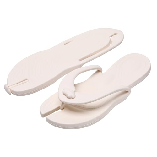 Image of Shower Shoes Travel Slippers for Women Men, Folding Slides Sandals, Portable Hotel Spa Slippers, Waterproof Quick Drying Flip Flops, Beach Sandals
