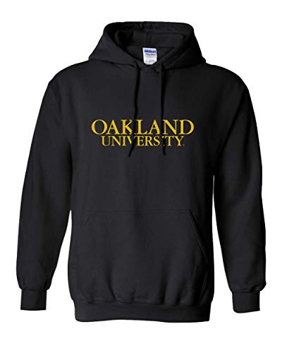 CreateMyTee | Oakland University Text Only Hooded Sweatshirt |