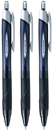 Jetstream - Bolígrafo de punta redonda (3 unidades, 0,38 mm), color negro Cover