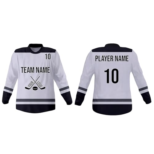 Image of SGS Sports Gear Custom Hockey Jersey, Personalized Reversible or Standard Design with Name & Number, Hockey Jersey