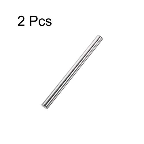 Image of uxcell 8mm x 100mm 304 Stainless Steel Solid Round Rod for DIY Craft - 2pcs