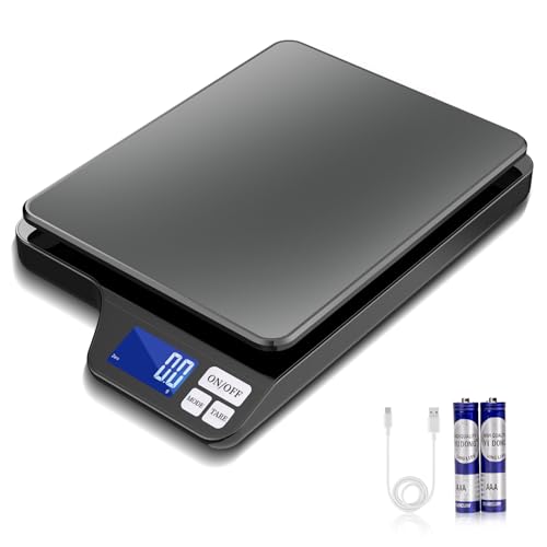 KUBEI Recharge USB 5000g/0.1g Balance de Cuisine Électronique de Haute Précision avec, Piattaforma di pesatura extra large Acier Inoxydable 9 Unités et...