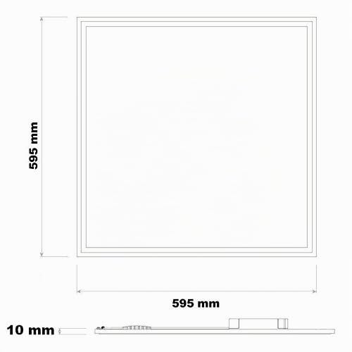 PANNELLO LED 60X60 QUANTITA' 5 PZ 40W LUCE NATURALE 4000K LUMEN 3400.Questa lampada a LED ad alte prestazioni ha una dimensione esatta di 596x596mm (60x60cm).