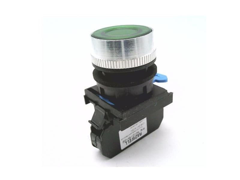 RADWELL Verified Substitute ZB4BVB3-SUB Fixing Collar & Light Block W/Integral LED, 1 N/O Contact Block, Body/Light Assembly, 22.5MM