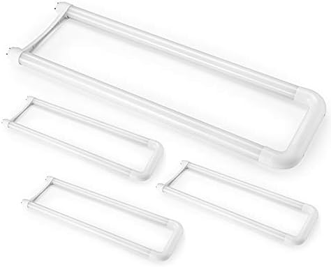 jimwhen 4Pack U Shaped LED Light Bulbs,12W(32W Equivalent),2000 LM,5000K Daylight,T8 T10 T12 U Bend Fluorescent Replacement,Dual-End Powered,Ballast Bypass,LED U Shaped Bulbs for Office,School