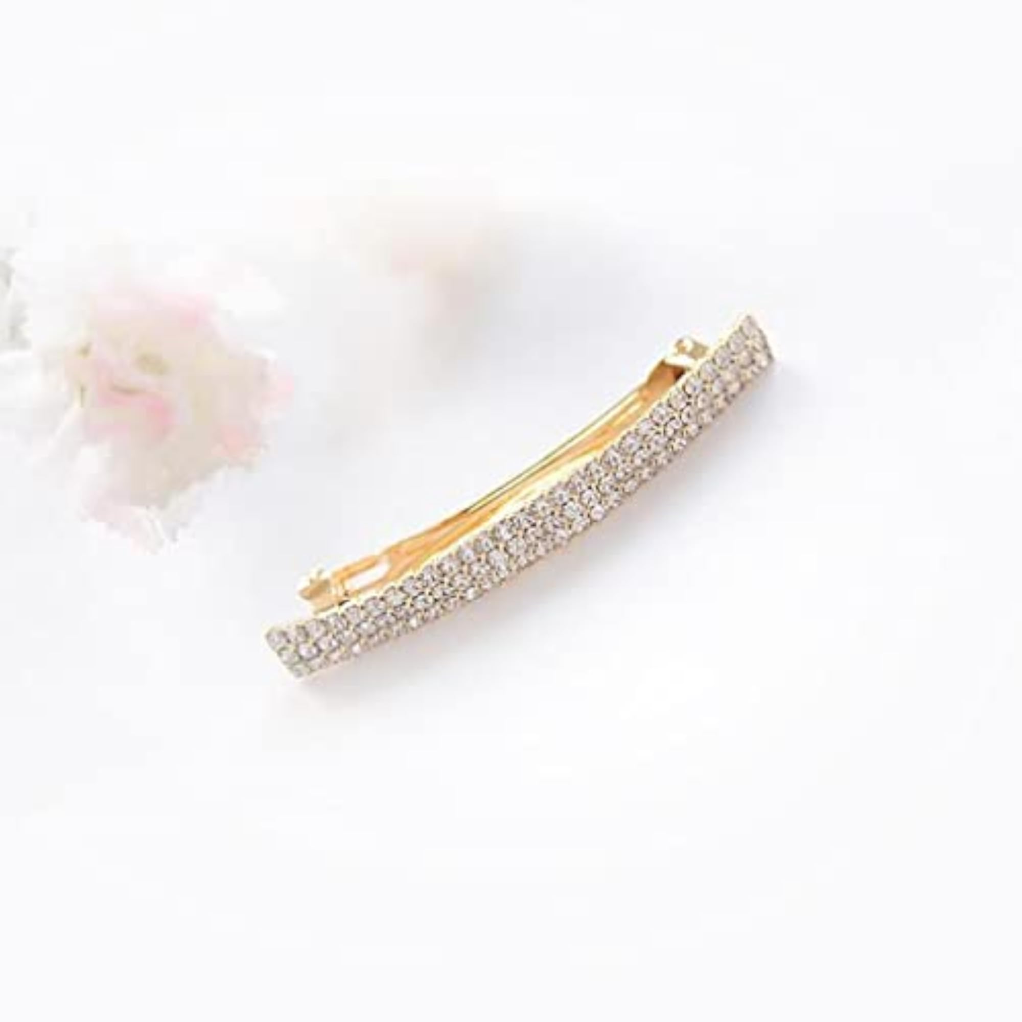 Automatic Rhinestone French Barrette Hair Clip