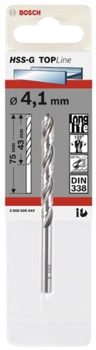Image secondaire de Forets à métaux rectifiés HSS-G Topline, DIN 338 (7,5 x 69 x 109 mm) 5 unités