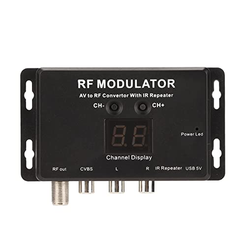 DAUERHAFT Modulador de TV AV para RF, modulador de RF, porta USB profissional, ampla faixa de frequê