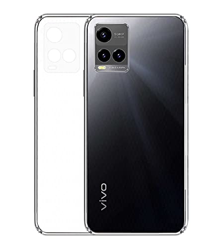 Image of Soft Flexible Silicone Back Cover Compatible with Vivo Y33s, Transparent Case