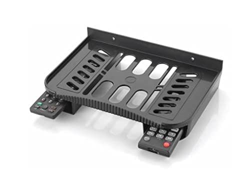 Carzillion Wall Mount Router Stand Set top Box Stand Setup Box Shelves Remote Holder Unbreakable Plastic (Black 1 Pc)