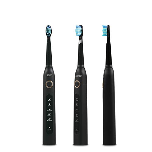 Escova Dental Elétrica Seago SG507 Com Timer Inteligente Cinco Modos de Escovação Opcionais e Cabeça