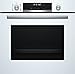 Produktbild Bosch HBA578BW0 Serie 6 Einbau-Backofen, 60 x 60 cm, Pyrolyse Selbstreinigung, AutoPilot 30 30 Automatikprogramme, 3D Heißluft Backen auf 3 Ebenen, LCD-Display, Versenkknebel, Kindersicherung